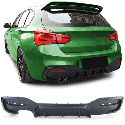 Für BMW F20 F21 15-19 / 120 125 mit M-Paket Heckdiffusor Diffusor SCHWARZ MATT in der Farbe SCHWARZ von Carparts-Online GmbH