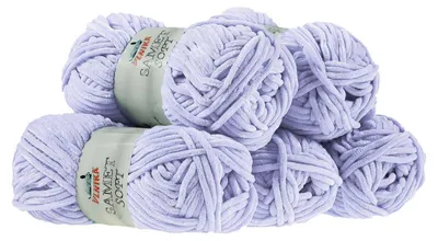 500g Strickgarn Samet Soft Chenille flieder