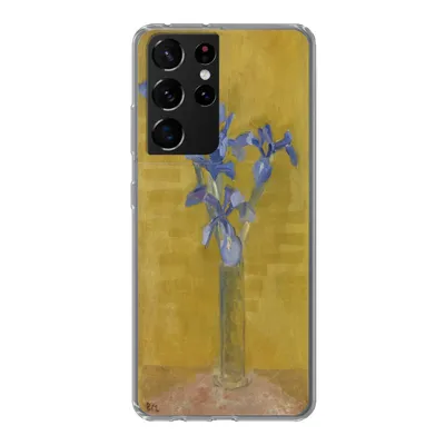 Produktbild von MuchoWow® Handyhülle Schutzhülle Hülle für Samsung Galaxy S21 Ultra Schwertlilien - Piet Mondrian - Alte Meister Silikon Softcase Handy Hülle - Mobiltelefon