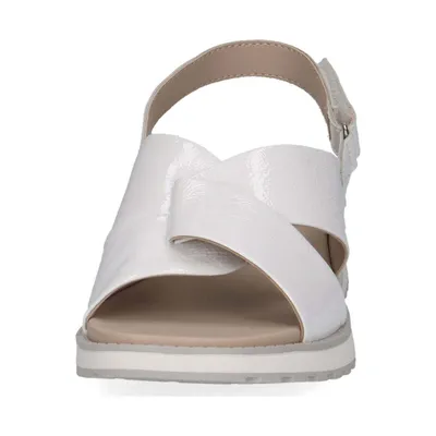 Produktbild von Caprice Damen Sandale Slingback Kreuzriemen Keilabsatz 9-28703-42, Größe:38 EU, Farbe:Weiß