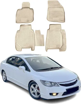 Zdjęcie produktu dla 2005-2011 Honda Civic dywaniki podłogowe TPE beżowe 4 szt