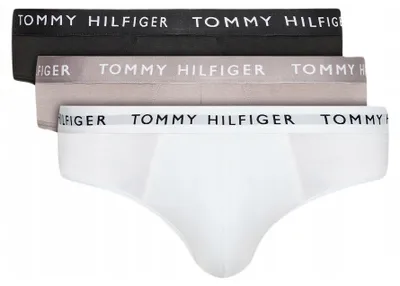 Produktbild von Tommy Hilfiger - Slips für Herren, Stretch (3er-Pack) NA421 (S) (Schwarz/Weiß/Grau)
