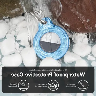 Wasserdichte Airtag Halter mit Verschluss, Transparente Anhänger-Schlüsselanhänger für Gepäck, Fahrräder und Haustiere