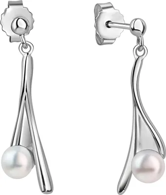 Produktbild von V Ohrstecker 925/- Sterling Silber rhodiniert Süßwasserperle