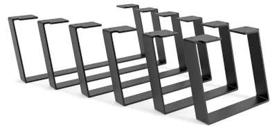 Produktbild von Set mit 2 hohen, schwarzen Möbelbeinen, 30 cm