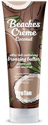 Obrázek produktu pro Pro Tan Beaches & Crème Coconut urychlovač opálení do solária – hydratační tělový balzám s kokosovou vůní, 250 ml
