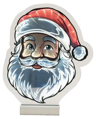 Immagine prodotto di Clayre & Eef Lampada natalizia a specchio infinito Babbo Natale 19x5x22 cm Plastica bianca