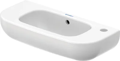 Produktbild von Handwaschbecken D-Code wei 500x220mm 1 Hahnloch, mit berlauf
