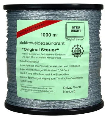 Produktbild von horizont Steuer Dederonlitze/-draht, 500-1000m | Weidezaundraht, Leitermaterial Spulenlänge: 1000 m