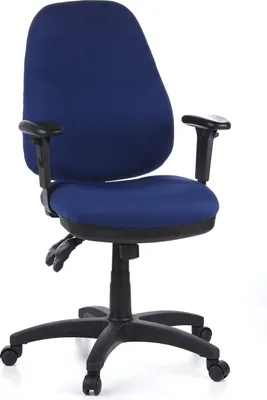 Produktbild von hjh OFFICE Profi Bürostuhl ZENIT PRO Ergonomischer Schreibtischstuhl mit Armlehnen (höhenverstellbar) Stoff Blau Drehstuhl für Büro, Zuhause