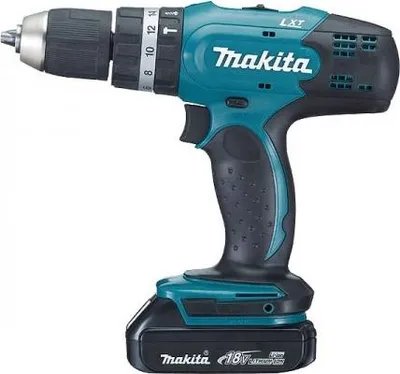 Produktbild von Makita DHP453SFE, Handbohrmaschine, Ohne Schlüssel, Schwarz, Blau, 1,3 cm, 3,6 cm, 1,3 cm