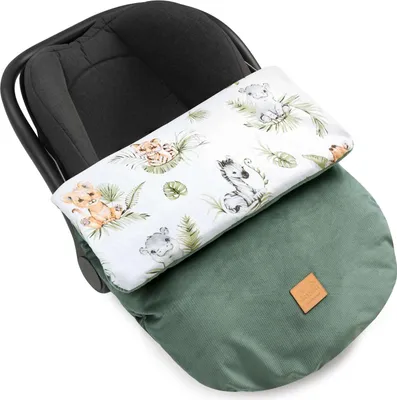 Produktbild von Savanna Fun & Olive Velvet Fußsack für Autositz und Kinderwagen