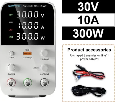 Zdjęcie produktu dla Zasilacz DC, regulowane napięcie, precyzyjny wyświetlacz, WPS3010H 30V 10A