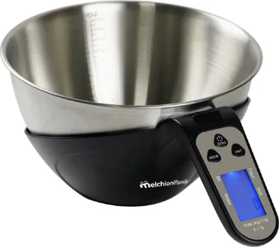 Image de Balance de cuisine EQUILIBRA avec bol en acier inoxydable capacité 5 kg
