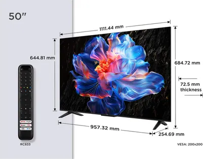 Immagine prodotto di TCL P69K Serie Smart TV 4K Ultra HD 50 pollici 50P69K, Dolby Audio, HDR10+, Google TV