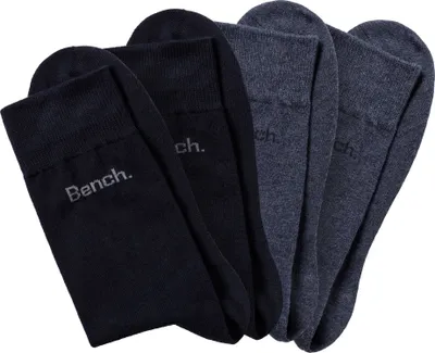 Produktbild von Bench Basicsocken 4 -teilig 2x marine, 2x jeansblau-meliert Größe 39/42