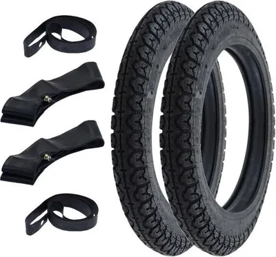 Zdjęcie produktu dla 2x opony Kenda K 273 3.50-16 (3 1/2 x 16) 52P TT + dętka + taśma do obręczy