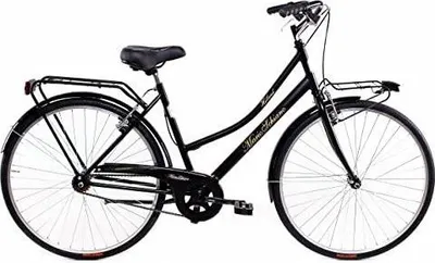 Produktbild von F.lli Schiano Mario Schiano Hollandrad 26" – Stadtrad, Unisex, 26"-Räder, 1-Gang-Schaltung, Stahlrahmen, Mit Zubehör – Farbe Schwarz