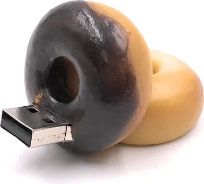 Produktbild von Onlineworld2013 Donut Krapfen Gebäck mit Schokolade  Funny USB Stick 128 GB USB 3.0