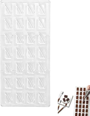 Productafbeelding van 3D Transparante Plastic Chocoladevorm - Transparante Chocoladevorm - Plastic Transparante Snoepvorm