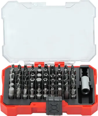 Produktbild von FAMEX 7761 Werkzeug-Set, Vielseitiges Bit-Set für präzise Schraubarbeiten, Chrom-Vanadium Stahl