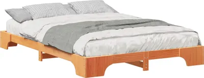 Obrázok produktu pre vidaXL Rám postele hnedý 140 x 210 cm z masívneho borovicového dreva