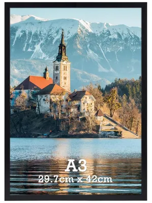Produktbild von Bilderrahmen A3 Schwarz 29,7 x 42 cm Wandmontage