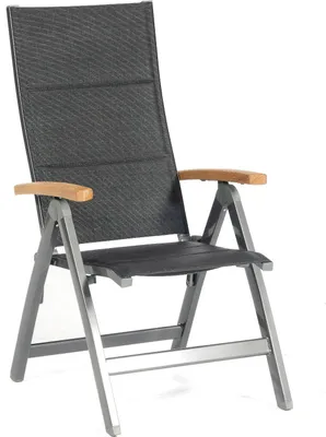 Produktbild von Sonnenpartner Sierra Klappsessel Klappstuhl Aluminium mit Textilen Teak anthrazit