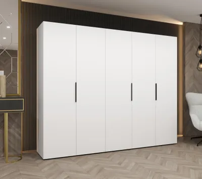 Obrázek produktu pro Šatní skříň 250 cm TUANA - bílá / černá