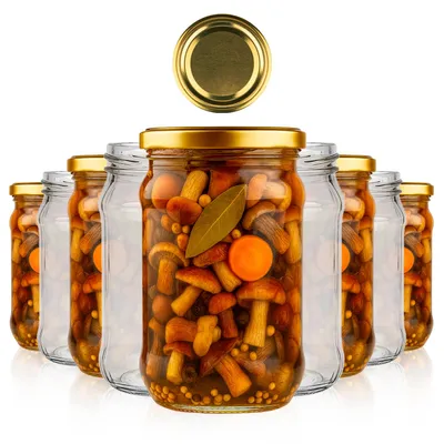 Zdjęcie produktu dla SuperButelki - 50x Słoik szklany z zakrętką, 320 ml, na miód, dżemy, konfitury, przetwory, przyprawy, pasteryzację – 0,32l + E-BOOK z przepisami