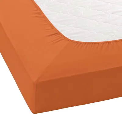 Produktbild von Janine ELASTIC Spannbetttuch 5002 .100 X 200 rost-orange