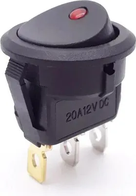 Obrázok produktu pre 12V 20A DC LED reflektor auto loď okrúhly kolískový spínač ON-OFF SPST spínač