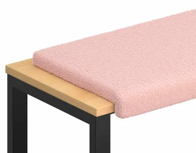 Immagine prodotto di vidaXL Cuscino da banco in tessuto sherpa, rosa, profondità 35 cm