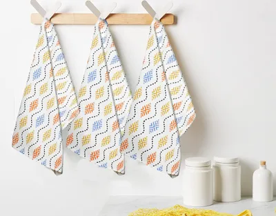 Obrázek produktu pro Sada 6 kuchyňských utěrek – 100% přírodní bavlna, velmi měkké a savé