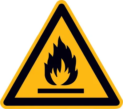 Produktbild von SafetyMarking Warnschild Aluminium SL 200 mm Warnung vor feuergefährlichen StoffenSafetyMarking