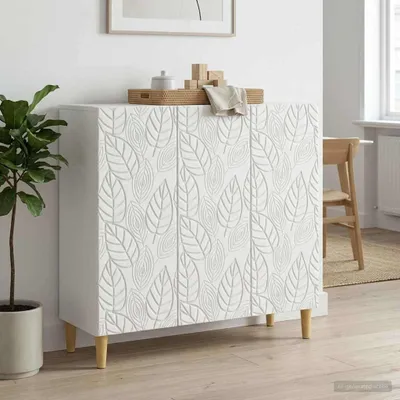 Image de Buffet vidaXL blanc 89 x 34,5 x 80 cm en aggloméré