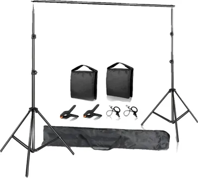 Produktbild von Fotografie Hintergrundständer, verstellbares Unterstützungssystem, tragbare Tragetasche, 2000X2000mm, Neuer Sandbeutel