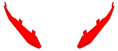 Image de Extracteur de spoiler arrière rouge brillant pour le casque Airoh Twist 3