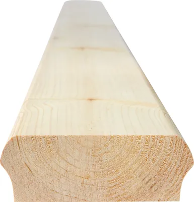 Produktbild von Handlauf Abschlußprofil unten - nordische Kiefer - 115 x 40  x 2350 mm (155)