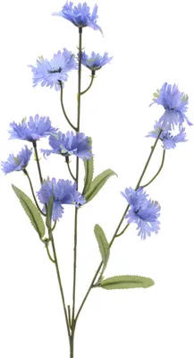 Kornblume am Stiel - Kunstblume - H: 55cm - blau