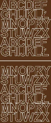 Produktbild von Selbstklebende Buchstabenaufkleber, 3,5 cm, braun, matt