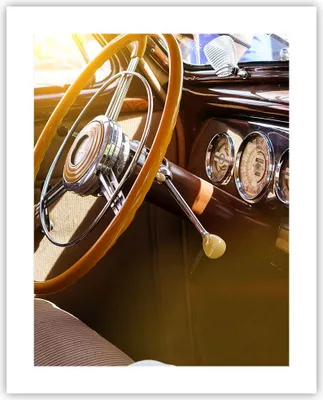 Produktbild von Poster - Poster ohne Rahmen - Auto Retro Vintage - 40x50 cm - Wand Bild - Wanddeko - Wandbilder - Kunstposter - Wandposter - Bilder - Kunstdruck - Wanddekoration - Wandbild - P2XPA40x50-4939