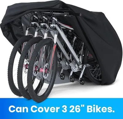 Produktbild von Famanu Fahrradhülle Wasserdicht für 2-3 Fahrräder - Schwarz