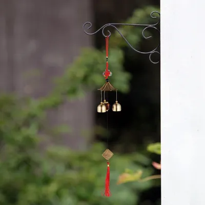 Image de Carillons éoliens Feng Shui en métal, lot de 2