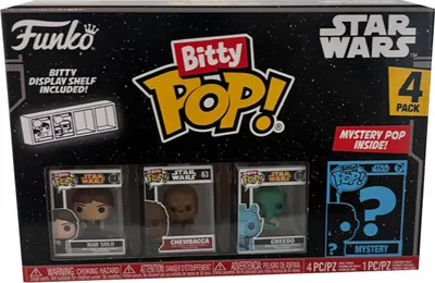 Produktbild von Star Wars - Han Solo Chewbacca Greedo 4er Pack - Bitty Pop! Funko