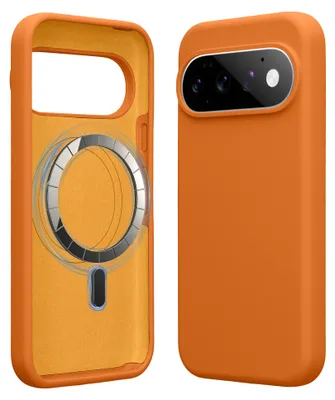 Produktbild von kwmobile TPU Silikon Hülle für Google Pixel 11 / Pixel 11 Pro - Weiche Handyhülle kompatibel mit MagSafe, magnetisches Backcover in Fruity Orange