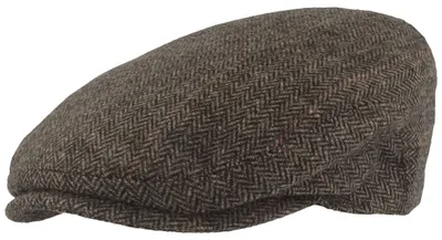 Hut-Breiter leichte Flatcap im Fischgrät-Muster in grau