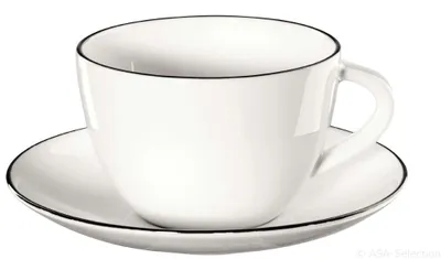 Obrázok produktu pre ASA Selection black line Kaffeetasse mit Unterer, black line