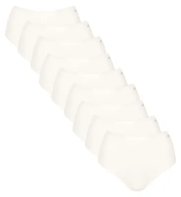 Produktbild von sloggi Damen Maxislip 9-Pack GO Daily Baumwolle Highwaist - SILK WHITE - Größe S