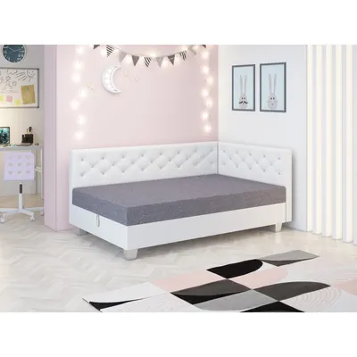 Obrázek produktu pro Jednolůžková postel 100x195 FREDERIKA PLUS 1 - šedá / bílá